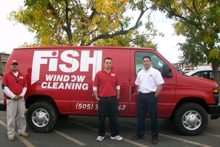 Robert Chancey, Shawn Bacoccin, Operations Manager, & Robert Chavez, Lead Window Cleaner