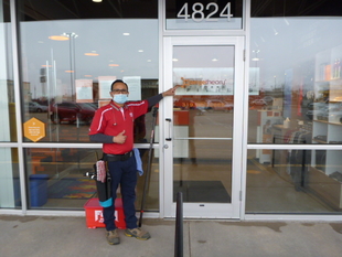 Image of Franchise Owner Ed Alatorre Outside Orange Theory Fitness