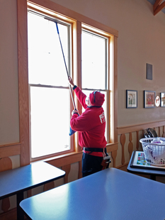 Image of Fish Window Cleaner Cleaning The Friendly Kitchen In Concord NH