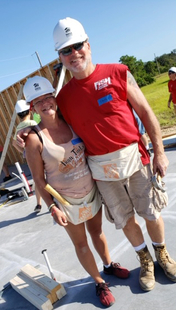 Steve and Peggy Kedzior Participating in Habitat for Humanity
