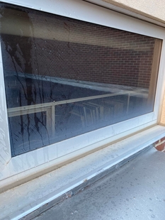 before cleaning window