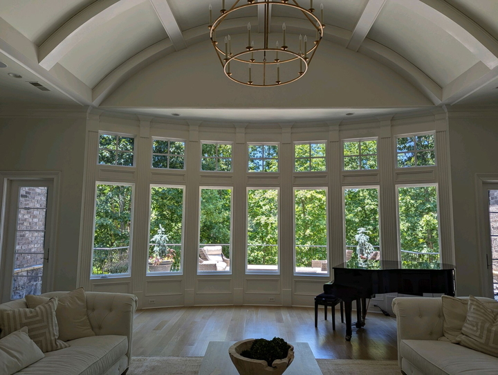 professionally cleaned windows of a house from the inside