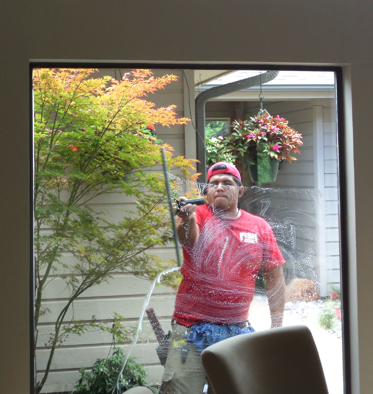 Image of FISH Window Cleaner Cleaning Residential Window