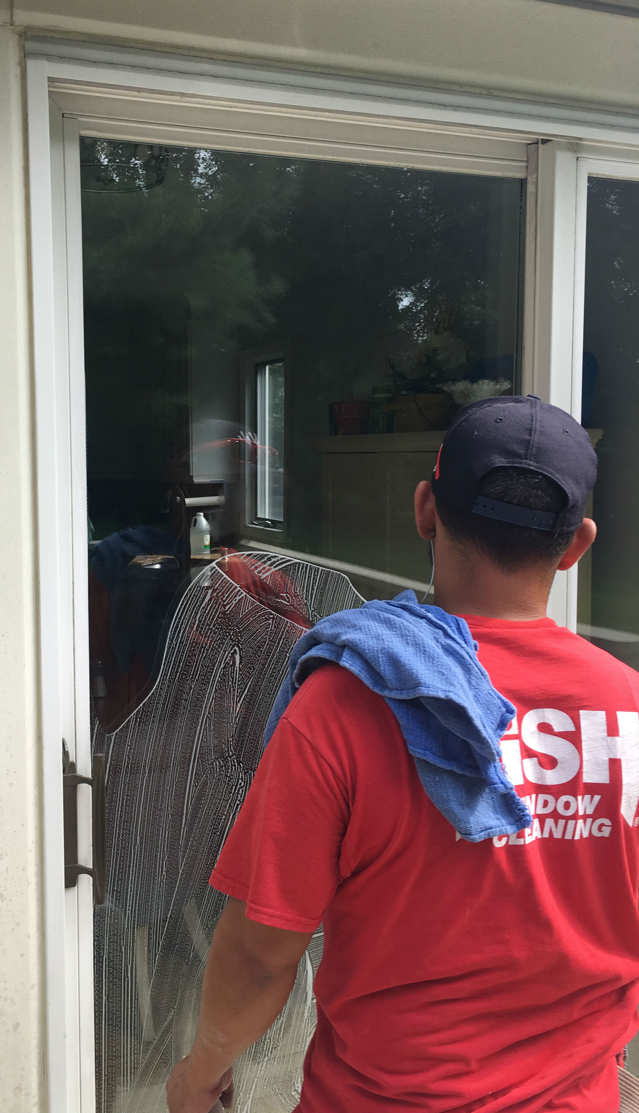 Window Cleaner Cleaning Sliding Glass Door