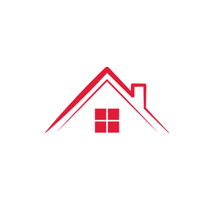 Red and White Roof Gable Graphic