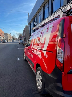 Side of Branded Van with Downtown Springfield IL