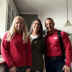 Two Fish Window Cleaners with Recipient of Free Window Cleaning