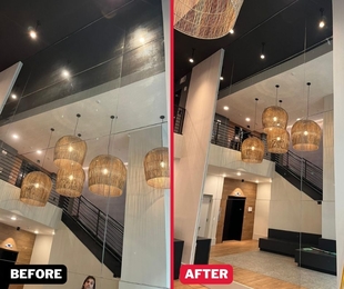 before and after of chandeliers