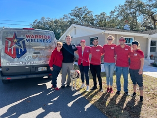 Fish Window Cleaning Employees with Warrior Wellness Program Employee and Branded Van