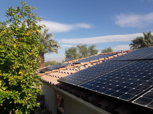 Solar Panels on Spanish Tile Roof