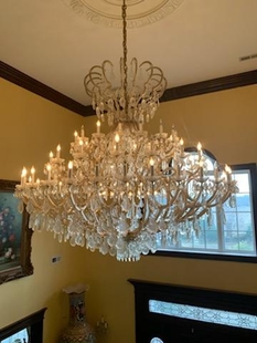 Large Dirty Crystal Chandelier