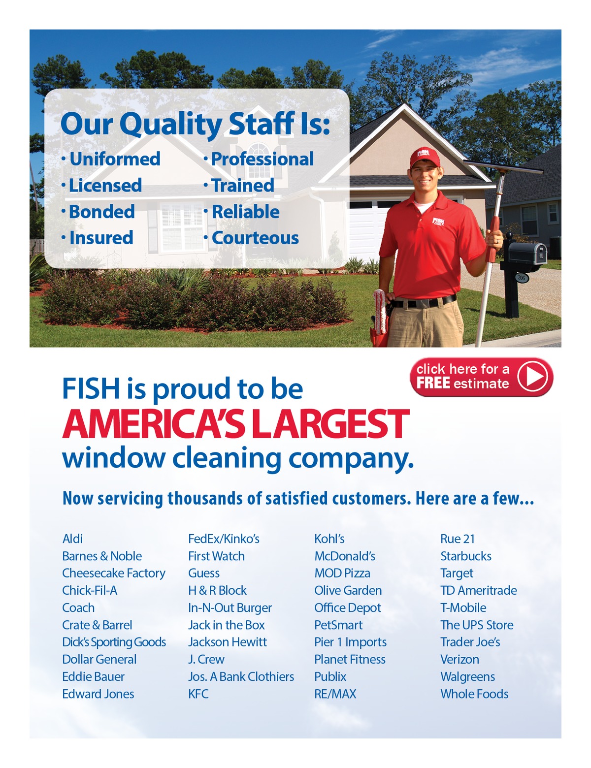 Boulder Co Broomfield Longmont Westminster Superior Arvada Lafayette Brochure Fish Window Cleaning